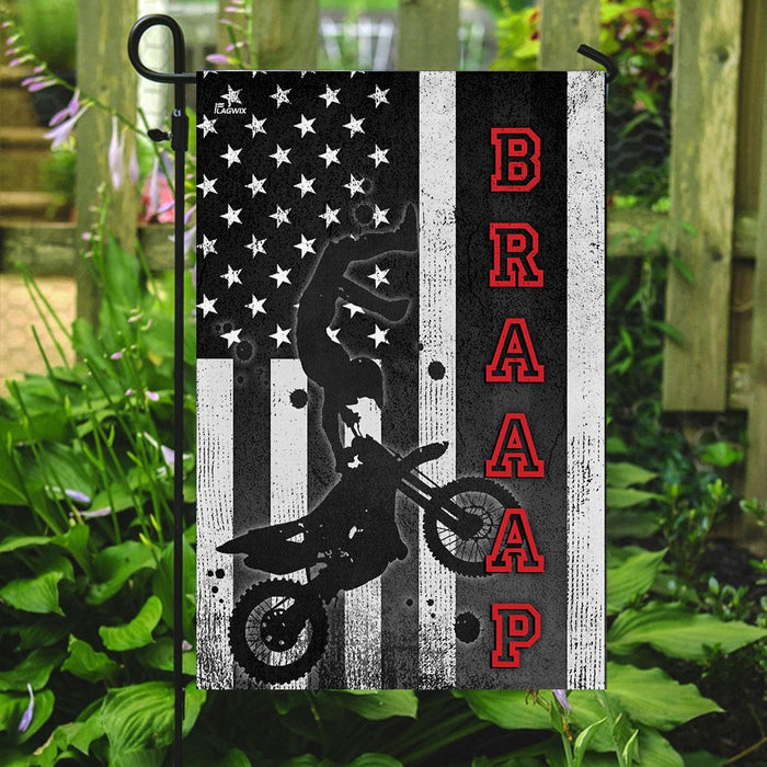 Dirt Bike Flag | Garden Flag | Double Sided House Flag - GIFTCUSTOM