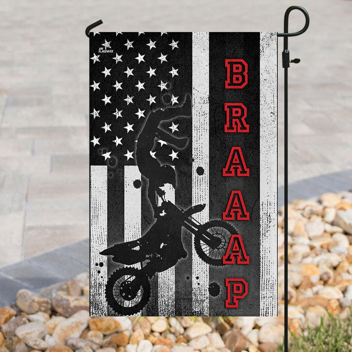 Dirt Bike Flag | Garden Flag | Double Sided House Flag - GIFTCUSTOM