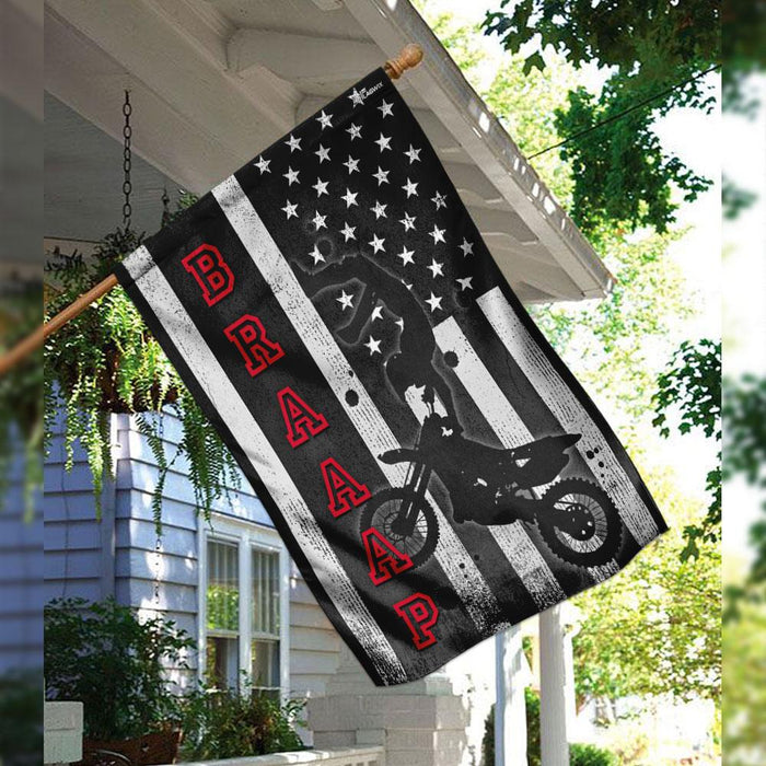 Dirt Bike Flag | Garden Flag | Double Sided House Flag - GIFTCUSTOM