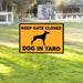 Doberman In Yard Yard Sign (24 x 18 inches) - GIFTCUSTOM