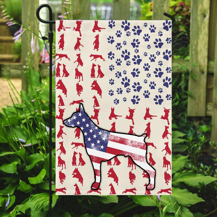 Doberman Pinscher Celebrate Fourth Of July Independent Day Flag | Garden Flag | Double Sided House Flag - GIFTCUSTOM