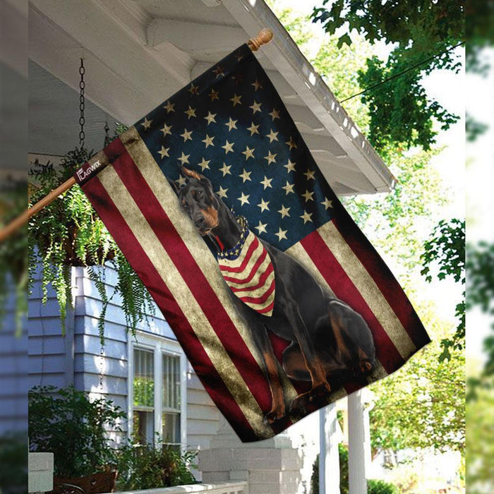 Doberman Pinscher Flag | Garden Flag | Double Sided House Flag - GIFTCUSTOM
