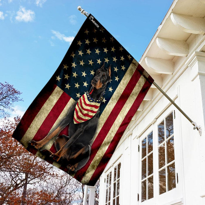 Doberman Pinscher Flag | Garden Flag | Double Sided House Flag - GIFTCUSTOM