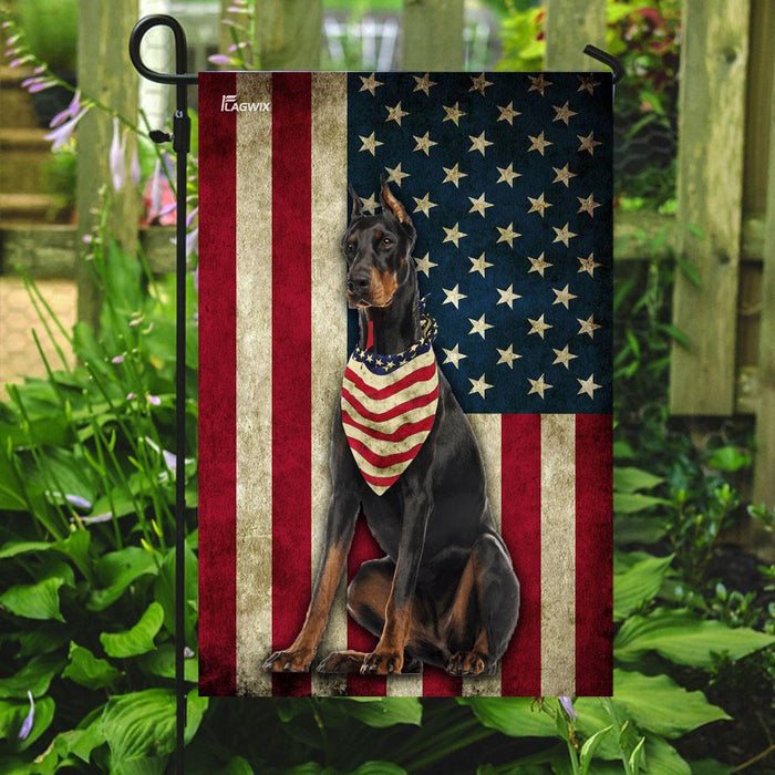 Doberman Pinscher Flag | Garden Flag | Double Sided House Flag - GIFTCUSTOM