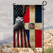 Dominican Republic American US Flag | Garden Flag | Double Sided House Flag - GIFTCUSTOM