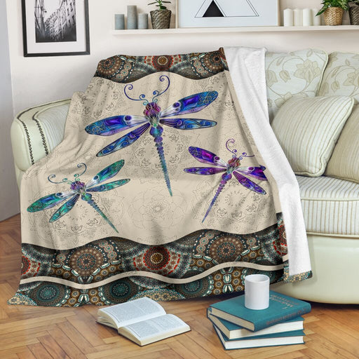 Dragonfly Boho Pattern Blanket - GIFTCUSTOM