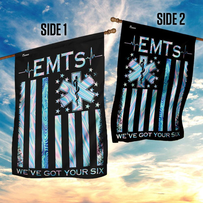 EMTs Weve Got Your Six Flag | Garden Flag | Double Sided House Flag - GIFTCUSTOM