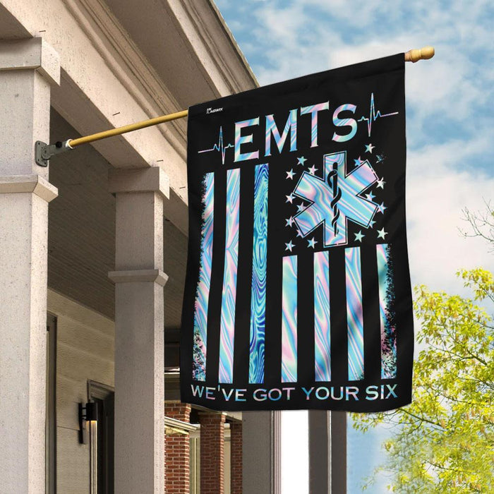 EMTs Weve Got Your Six Flag | Garden Flag | Double Sided House Flag - GIFTCUSTOM