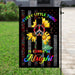 Every Little Thing Is Gonna Be Alright Hippie Christian Cross Flag | Garden Flag | Double Sided House Flag - GIFTCUSTOM