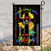 Every Little Thing Is Gonna Be Alright Hippie Christian Cross Flag | Garden Flag | Double Sided House Flag - GIFTCUSTOM