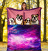 Family bulldog blanket - GIFTCUSTOM