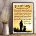 Family Canvas and Poster ��� Mom to son ��� Never forget that wall decor visual art - GIFTCUSTOM