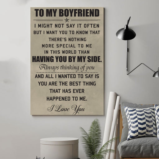 family Canvas and Poster ��� to my boyfriend wall decor visual art - GIFTCUSTOM