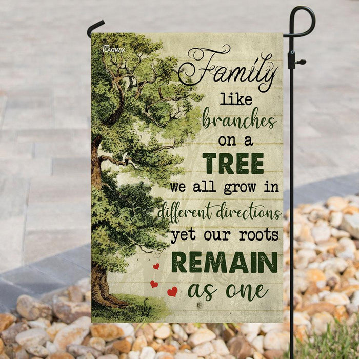 Family Our Roots Remain As One Flag | Garden Flag | Double Sided House Flag - GIFTCUSTOM