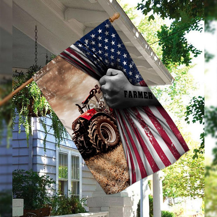 Farmer American US Flag | Garden Flag | Double Sided House Flag - GIFTCUSTOM