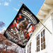 Female Veteran Poppy American Flag | Garden Flag | Double Sided House Flag - GIFTCUSTOM