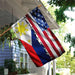 Filipino American Flag | Garden Flag | Double Sided House Flag - GIFTCUSTOM