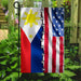 Filipino American Flag | Garden Flag | Double Sided House Flag - GIFTCUSTOM