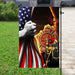 Firefighter Jesus Christian American Flag | Garden Flag | Double Sided House Flag - GIFTCUSTOM