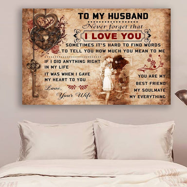 Firefighter poster Wife to Husband I love you - GIFTCUSTOM