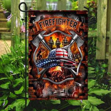 Firefighters Flag Firefighter Never Forget Flag | Garden Flag | Double Sided House Flag - GIFTCUSTOM