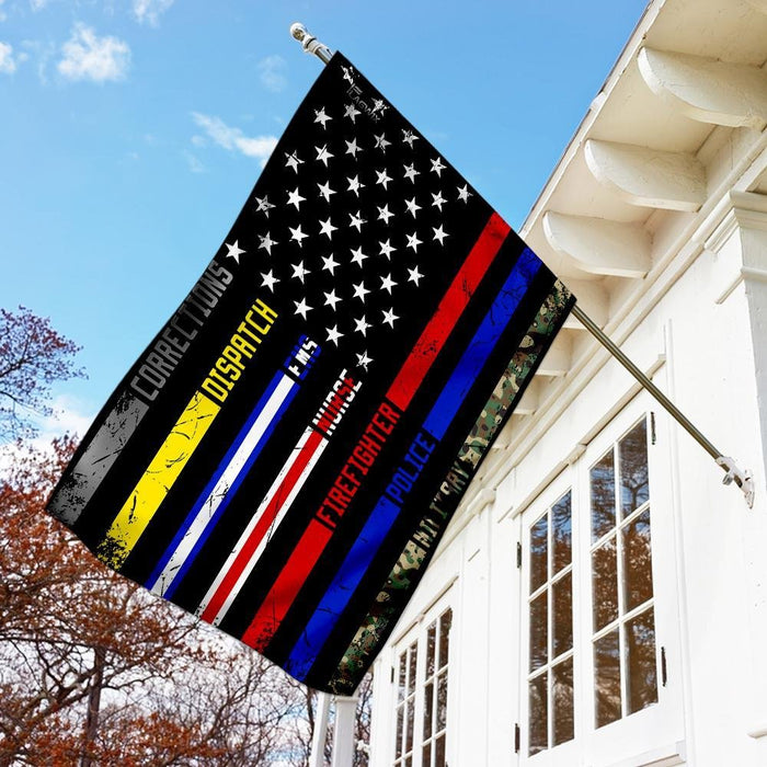 First Responder Flag | Garden Flag | Double Sided House Flag - GIFTCUSTOM