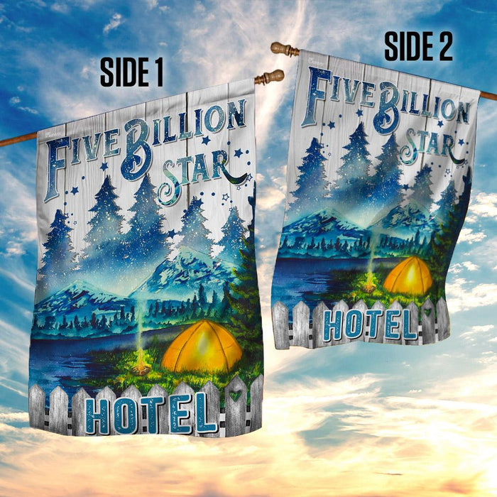 Five Billion Star Hotel Camping Flag | Garden Flag | Double Sided House Flag - GIFTCUSTOM