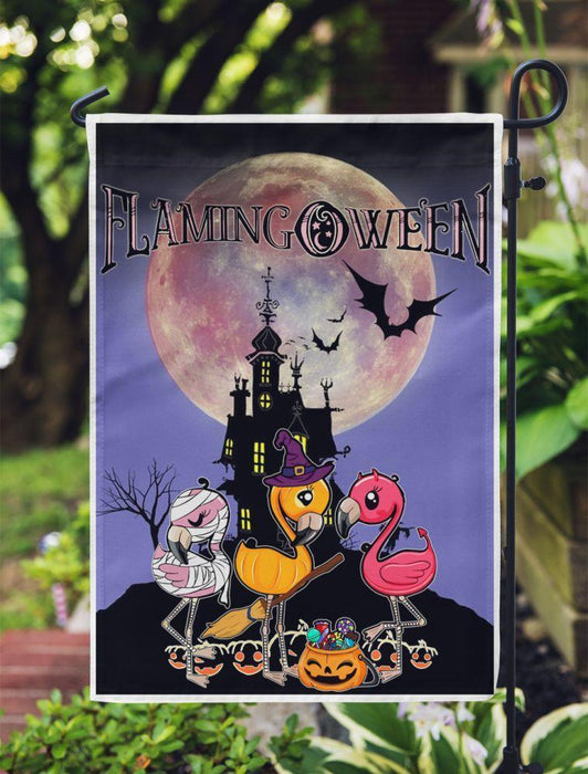 Flamigo Halloween Garden Flag - GIFTCUSTOM