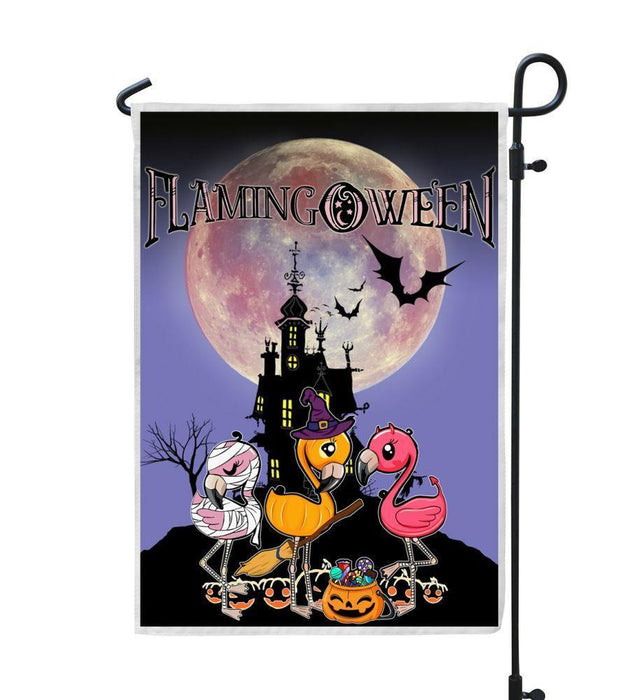 Flamigo Halloween Garden Flag - GIFTCUSTOM