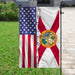 Florida & American Flag | Garden Flag | Double Sided House Flag - GIFTCUSTOM