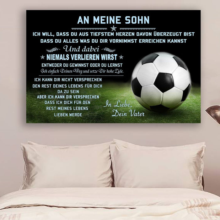 Football Canvas and Poster ��� An meine sohn ��� Never lose wall decor visual art - GIFTCUSTOM