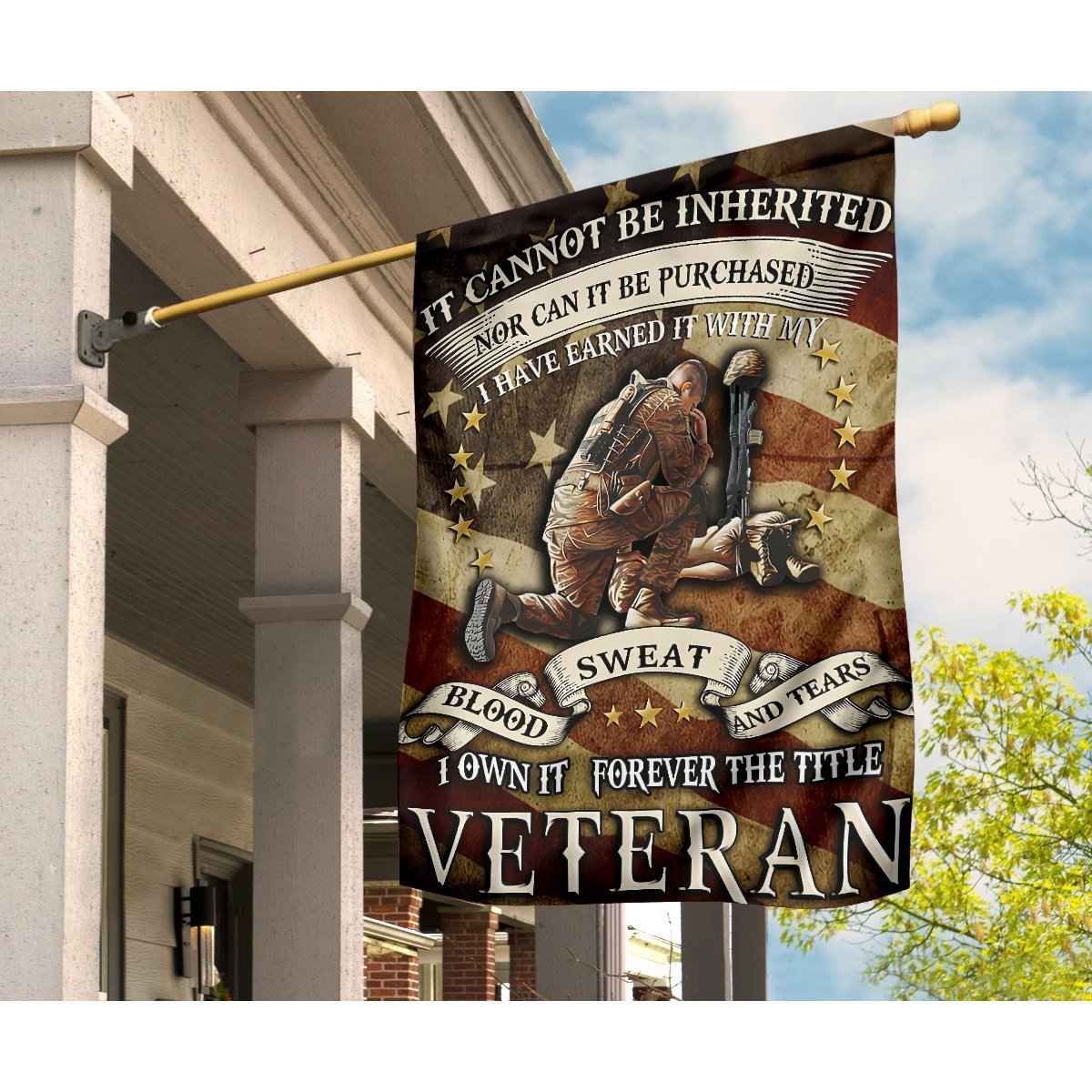 Forever The Title Veteran Flag - GIFTCUSTOM