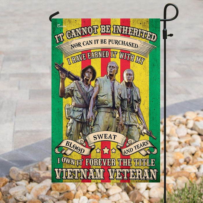 Forever The Title Vietnam Veteran Flag | Garden Flag | Double Sided House Flag - GIFTCUSTOM