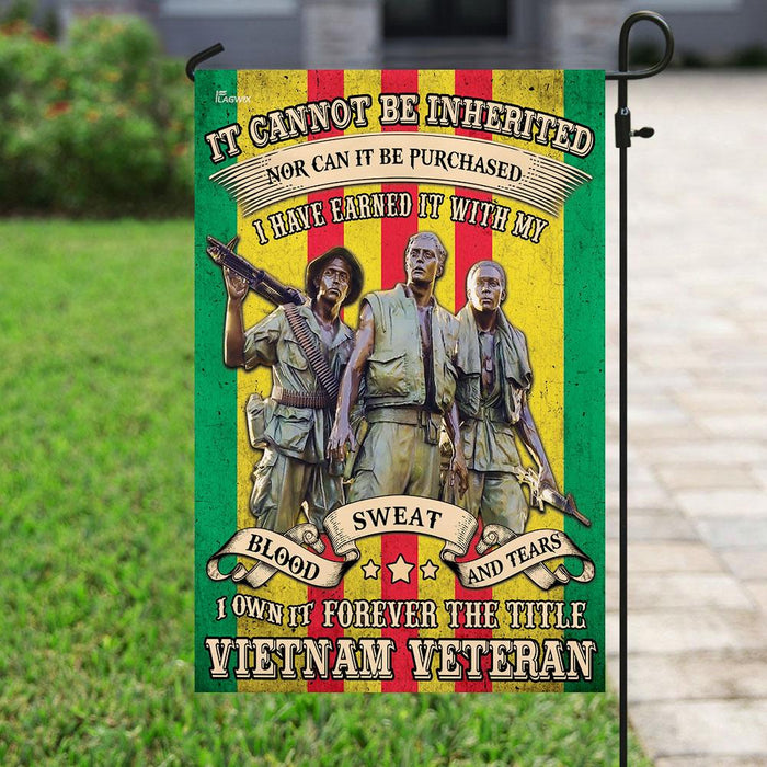 Forever The Title Vietnam Veteran Flag | Garden Flag | Double Sided House Flag - GIFTCUSTOM