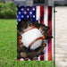 Fourth Of July Baseball Flag | Garden Flag | Double Sided House Flag - GIFTCUSTOM