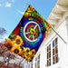 Freedoms Nothing Left To Lose Sunflower Hippie Flag | Garden Flag | Double Sided House Flag - GIFTCUSTOM
