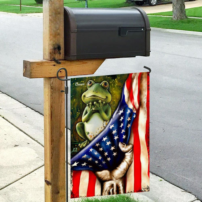 Frog American Flag | Garden Flag | Double Sided House Flag - GIFTCUSTOM