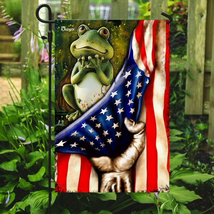 Frog American Flag | Garden Flag | Double Sided House Flag - GIFTCUSTOM