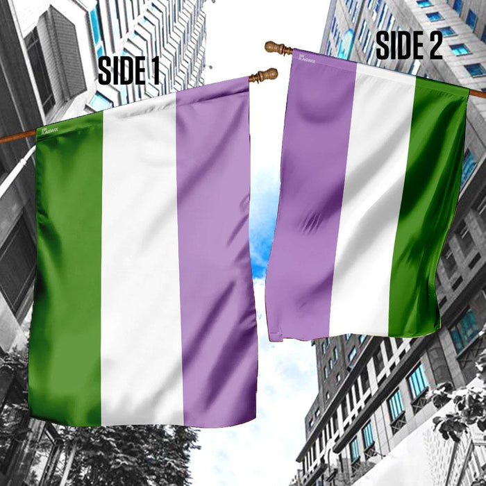 Genderqueer Pride Flag | Garden Flag | Double Sided House Flag - GIFTCUSTOM