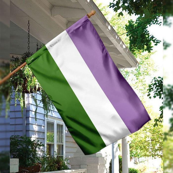 Genderqueer Pride Flag | Garden Flag | Double Sided House Flag - GIFTCUSTOM