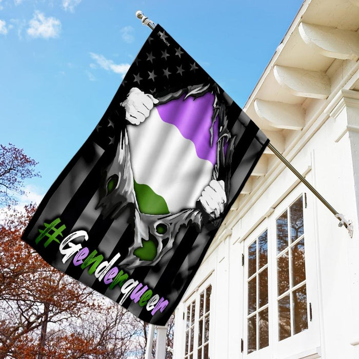 Genderqueer Pride Flag | Garden Flag | Double Sided House Flag - GIFTCUSTOM