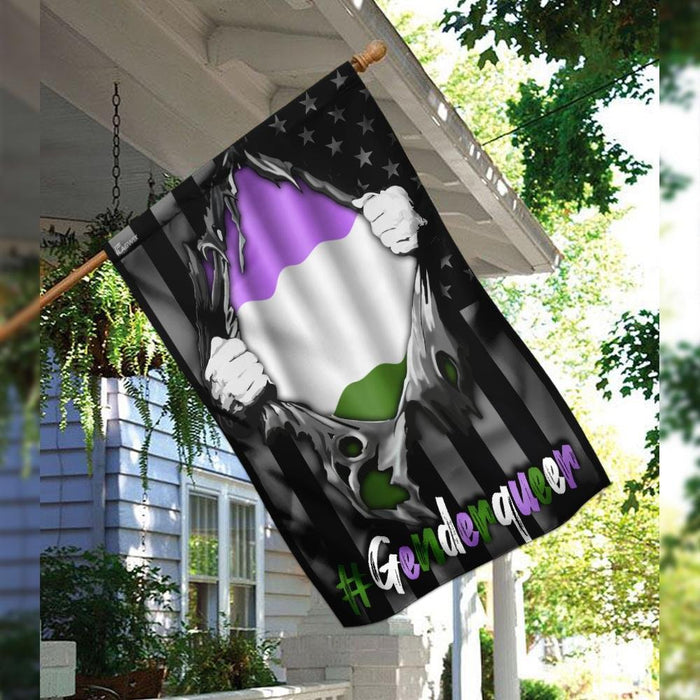 Genderqueer Pride Flag | Garden Flag | Double Sided House Flag - GIFTCUSTOM