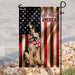 German Shepherd American US Flag | Garden Flag | Double Sided House Flag - GIFTCUSTOM