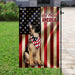 German Shepherd American US Flag | Garden Flag | Double Sided House Flag - GIFTCUSTOM