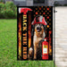 German Shepherd Firefighter Back The Red Flag | Garden Flag | Double Sided House Flag - GIFTCUSTOM