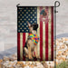 German Shepherd Hippy American US Flag | Garden Flag | Double Sided House Flag - GIFTCUSTOM