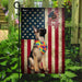 German Shepherd Hippy American US Flag | Garden Flag | Double Sided House Flag - GIFTCUSTOM