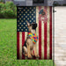 German Shepherd Hippy American US Flag | Garden Flag | Double Sided House Flag - GIFTCUSTOM