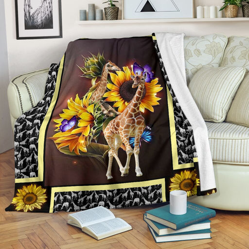 Giraffe dark sunflower blanket - GIFTCUSTOM