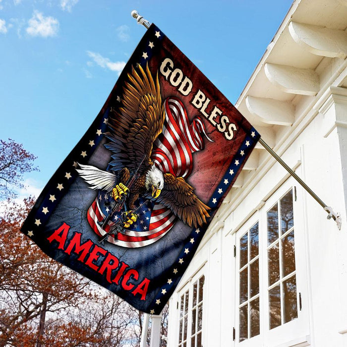 God Bless America Eagle | Garden Flag | Double Sided House Flag - GIFTCUSTOM